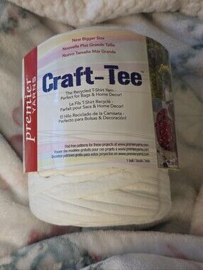 Premiere Yarns Craft-Tee Recycled T-Shirt Yarn - Cream